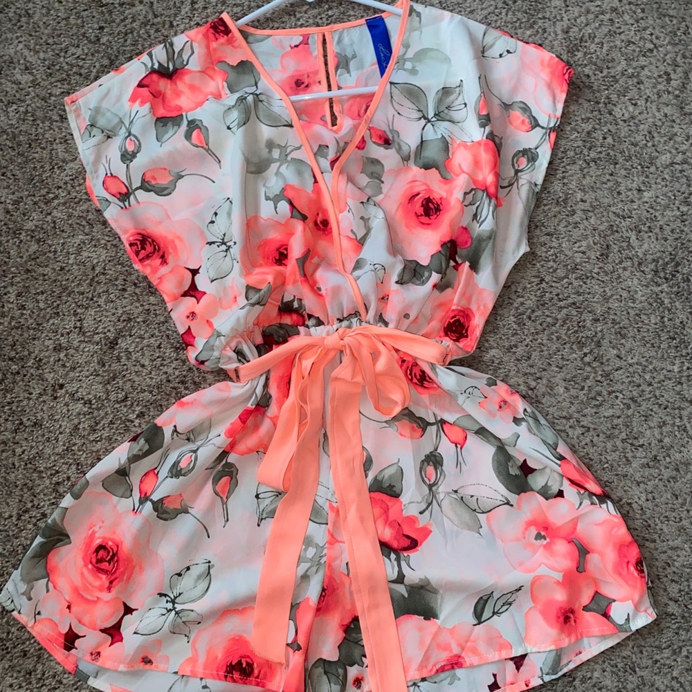 Floral romper- bright colors